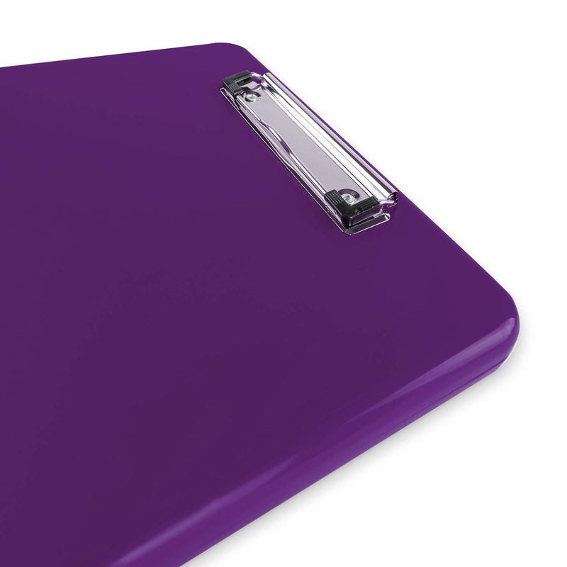 Super Z Outlet Clipboard with Storage Slim Folding for Nursing, Teachers, Coaches & Office, Plastic Heavy Duty with Pen Holder (9.5â€ x 13.5â€) (Purple) - Image 5